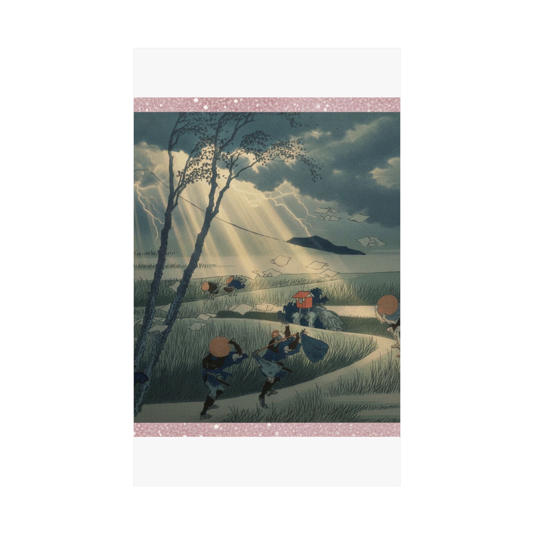 Dramatic Storm — Ejiri In Suruga Province (Sunshū Ejiri), From The Series Thirty-Six Views Of Mou — Matte Poster