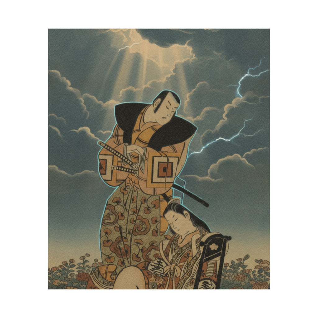 Dramatic Storm — The Actor, Ichikawa Danjuro I, 1660–1704 As A Woman In Unidentified Role — Matte Poster