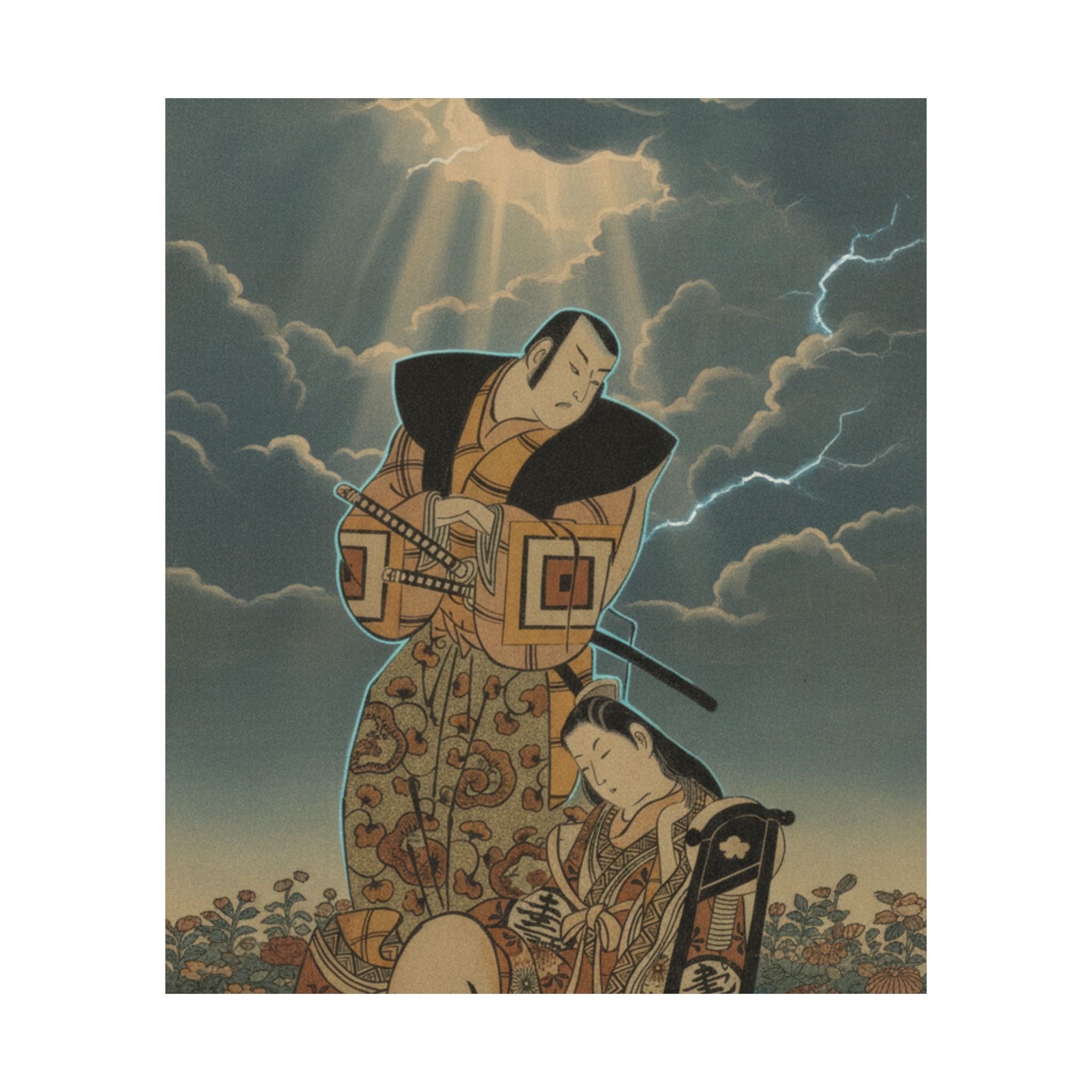 Dramatic Storm — The Actor, Ichikawa Danjuro I, 1660–1704 As A Woman In Unidentified Role — Matte Poster