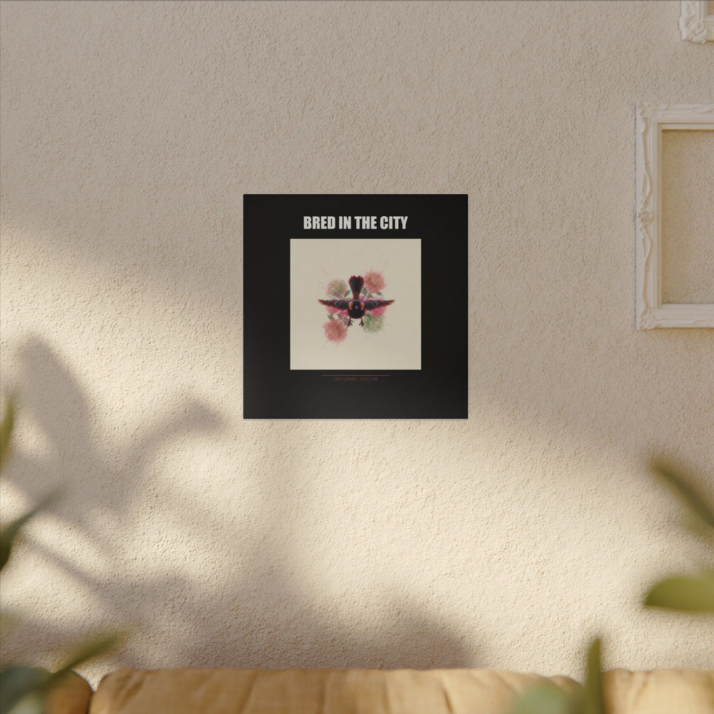 BRED IN THE CITY Flying Bird & Roses Matte Canvas