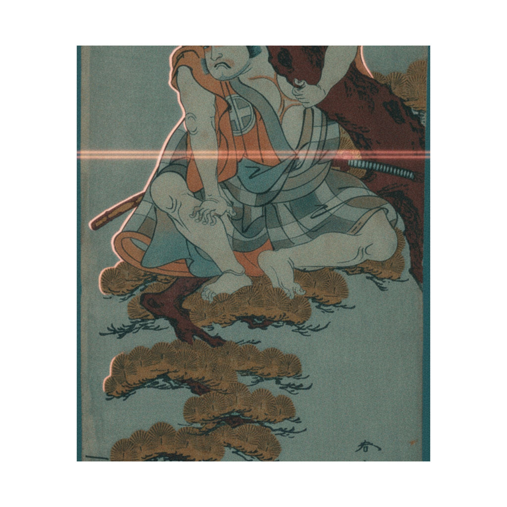 Cinematic — The Actor Otani Hiroemon Iii Watching From The Branches Of A Pine Tree Overhangi — Matte Poster