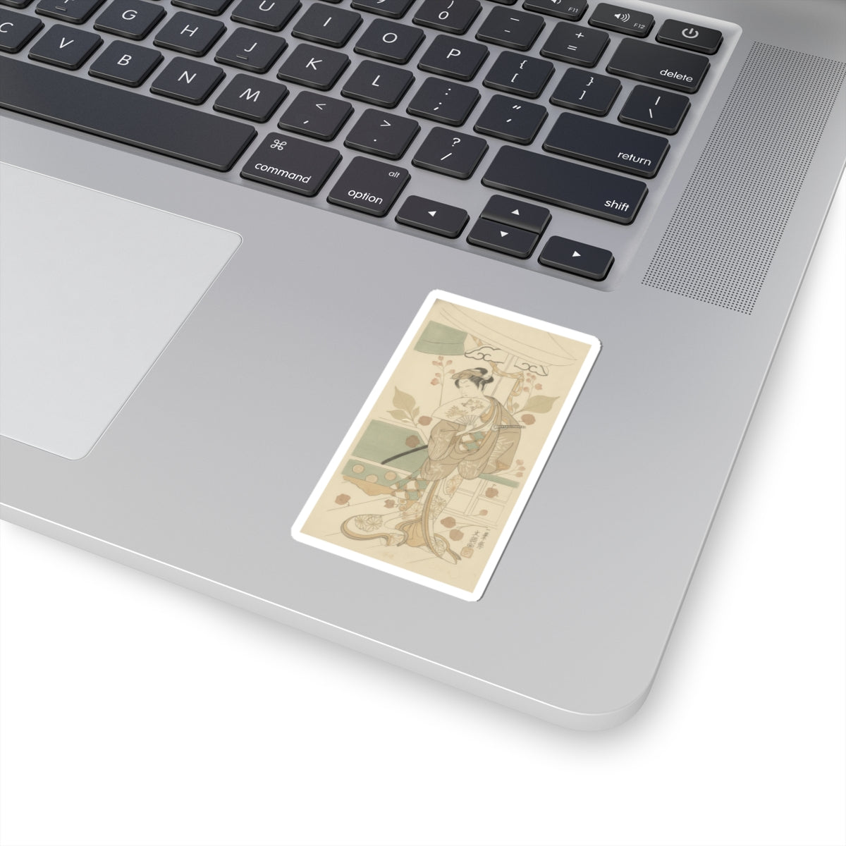 Botanical — The Actor Ichikawa Uzayemon Ix 1724–1785 In A Female Role — Kiss-Cut Sticker