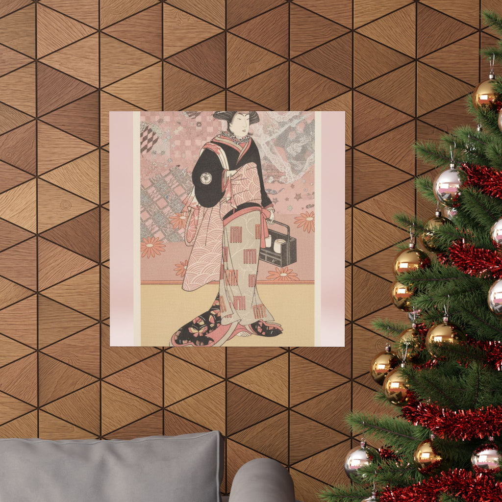 Product Marketing — The Actor Iwai Hanshiro Iv As A Woman In A Black Kimono — Matte Poster
