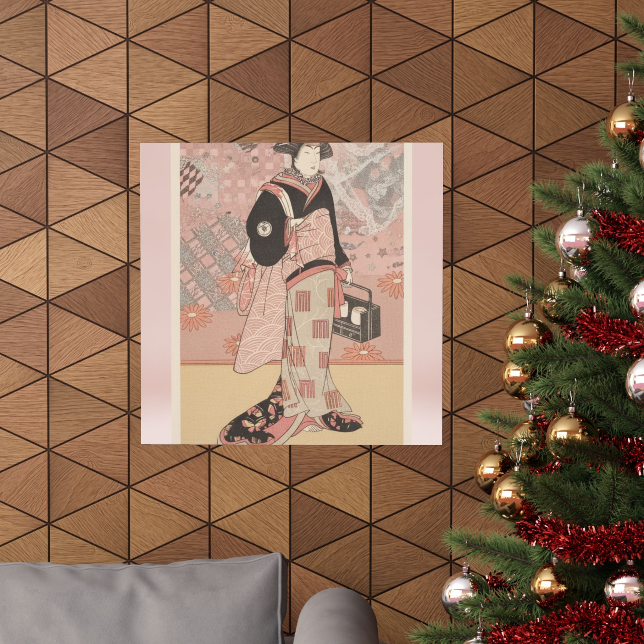 Product Marketing — The Actor Iwai Hanshiro Iv As A Woman In A Black Kimono — Matte Poster