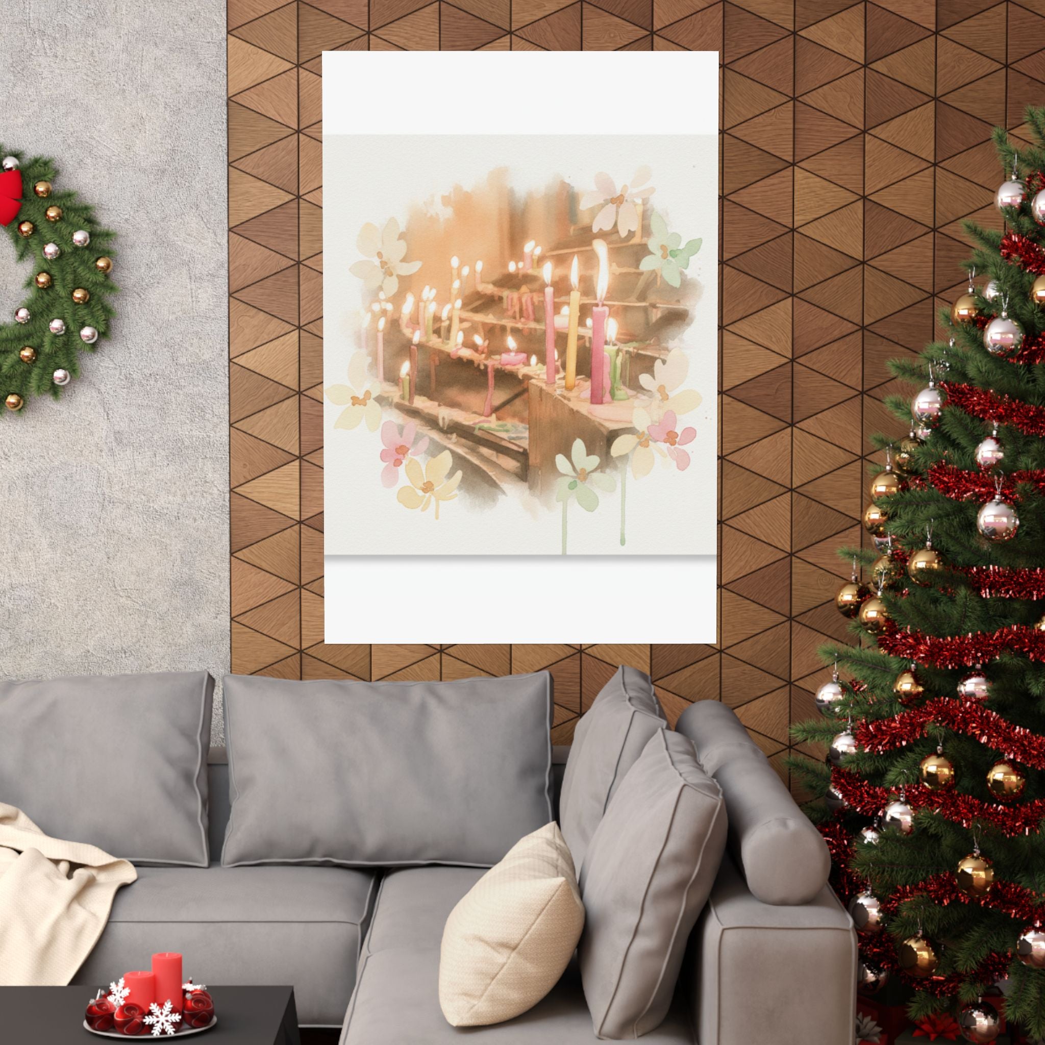 Watercolor — Candle — Matte Poster
