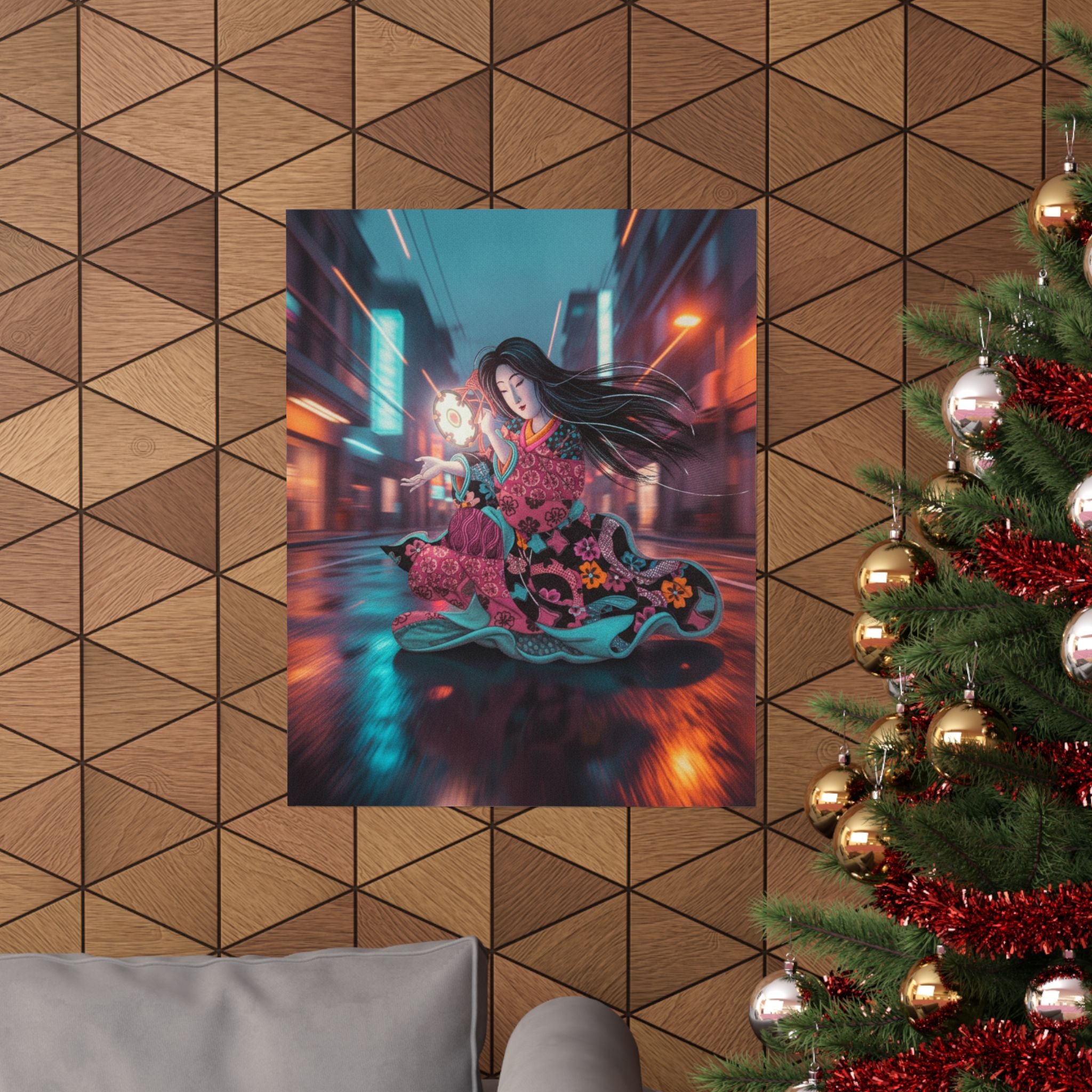 Fast Furious — Woman Playing The Tsuzumi — Matte Poster