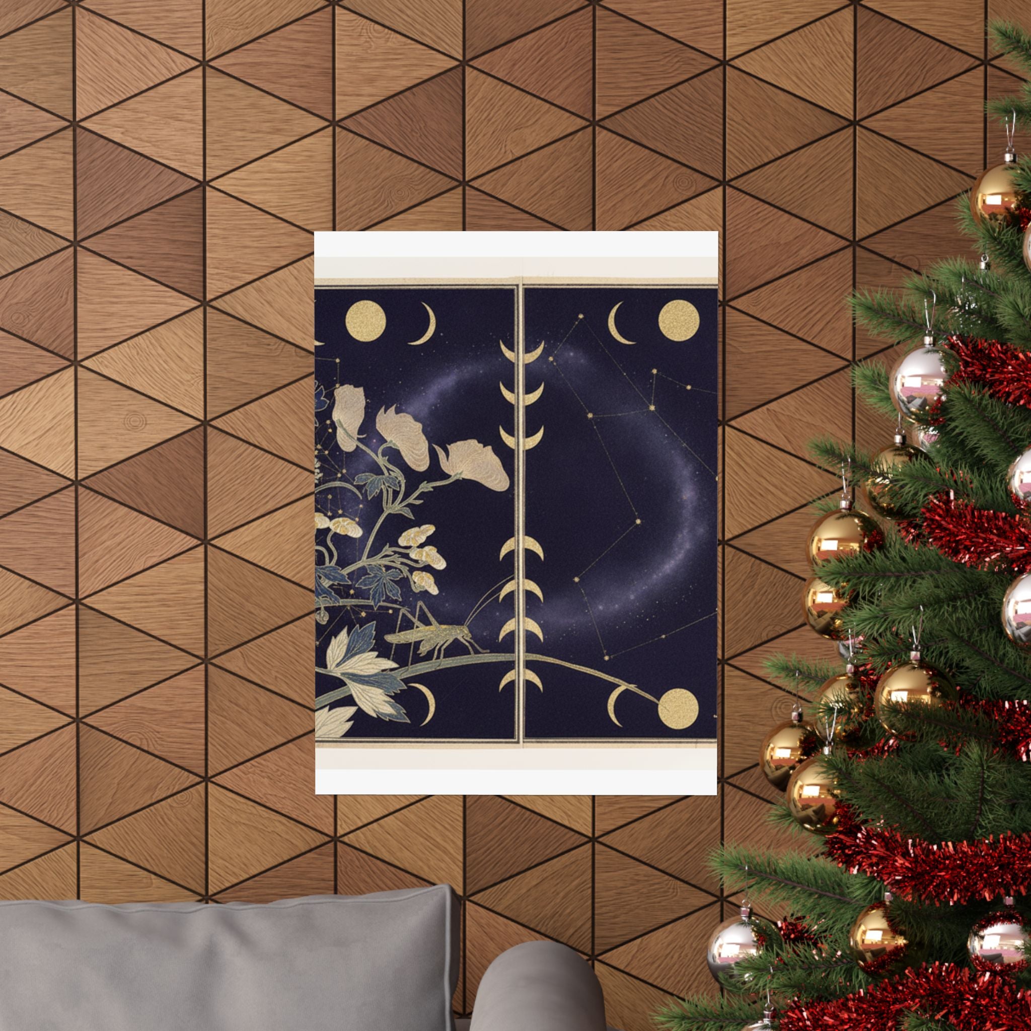 Celestial — Katydid (Umaoi-Mushi); Centipede, (Mukade), From The Picture Book Of Crawling Cr — Matte Poster