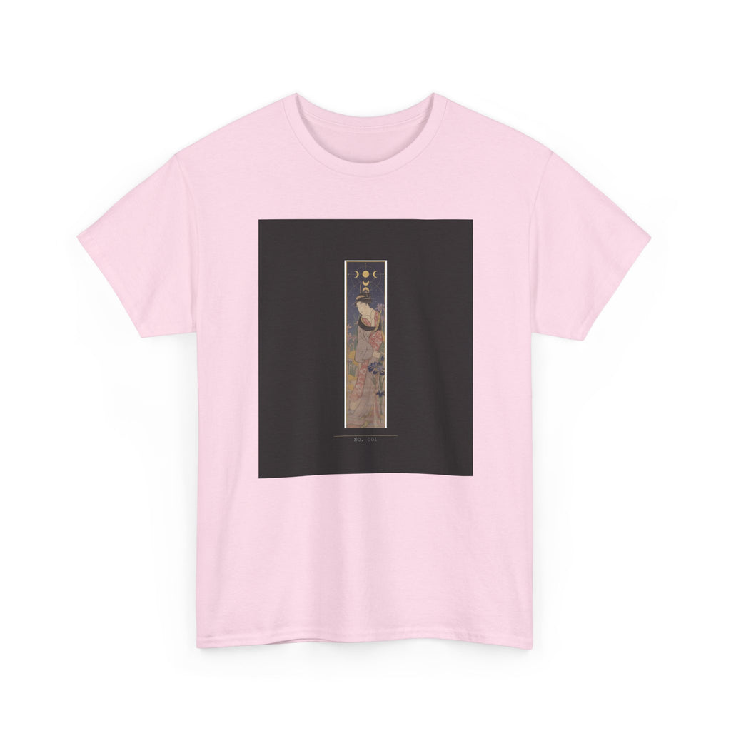 Crescent Moon Quail Vertical Ukiyo-e Graphic Tee