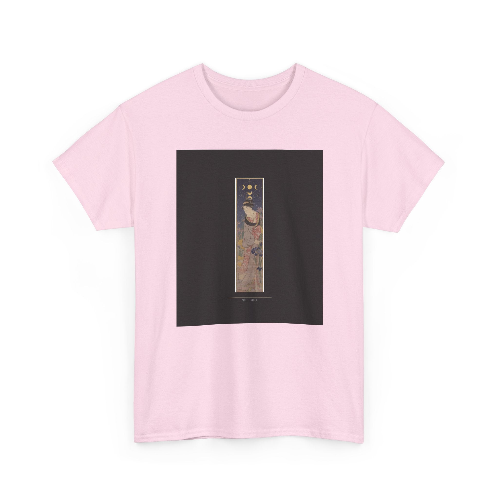 Crescent Moon Quail Vertical Ukiyo-e Graphic Tee