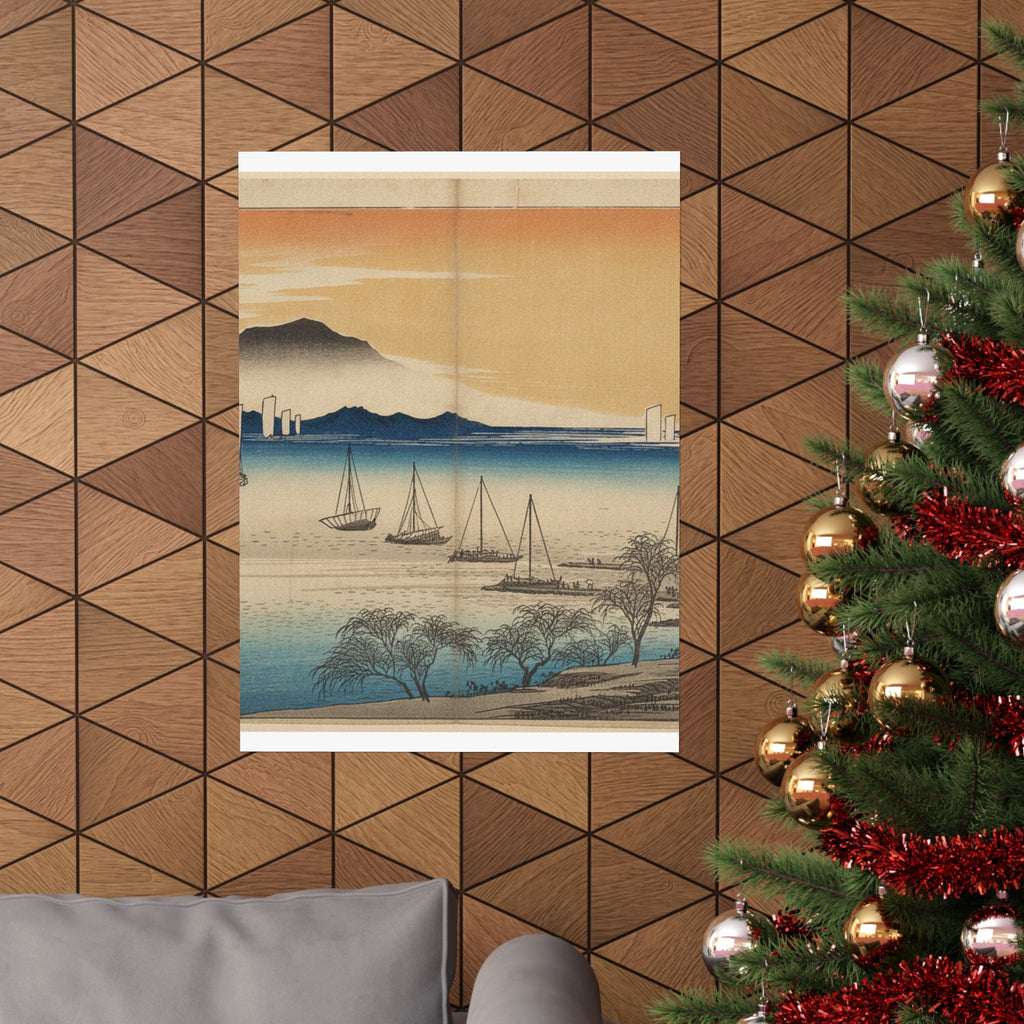 Affirmation — Sailing Boats Returning To Yabase, Lake Biwa — Matte Poster