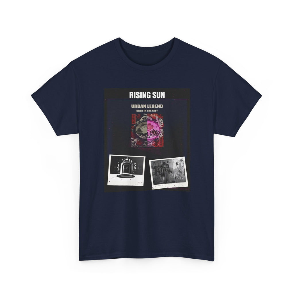 RISING SUN Magenta Night Poster Collage Graphic Tee