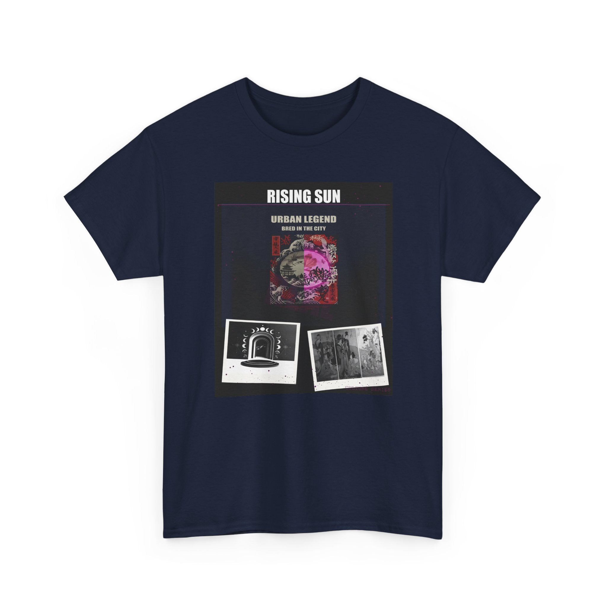 RISING SUN Magenta Night Poster Collage Graphic Tee