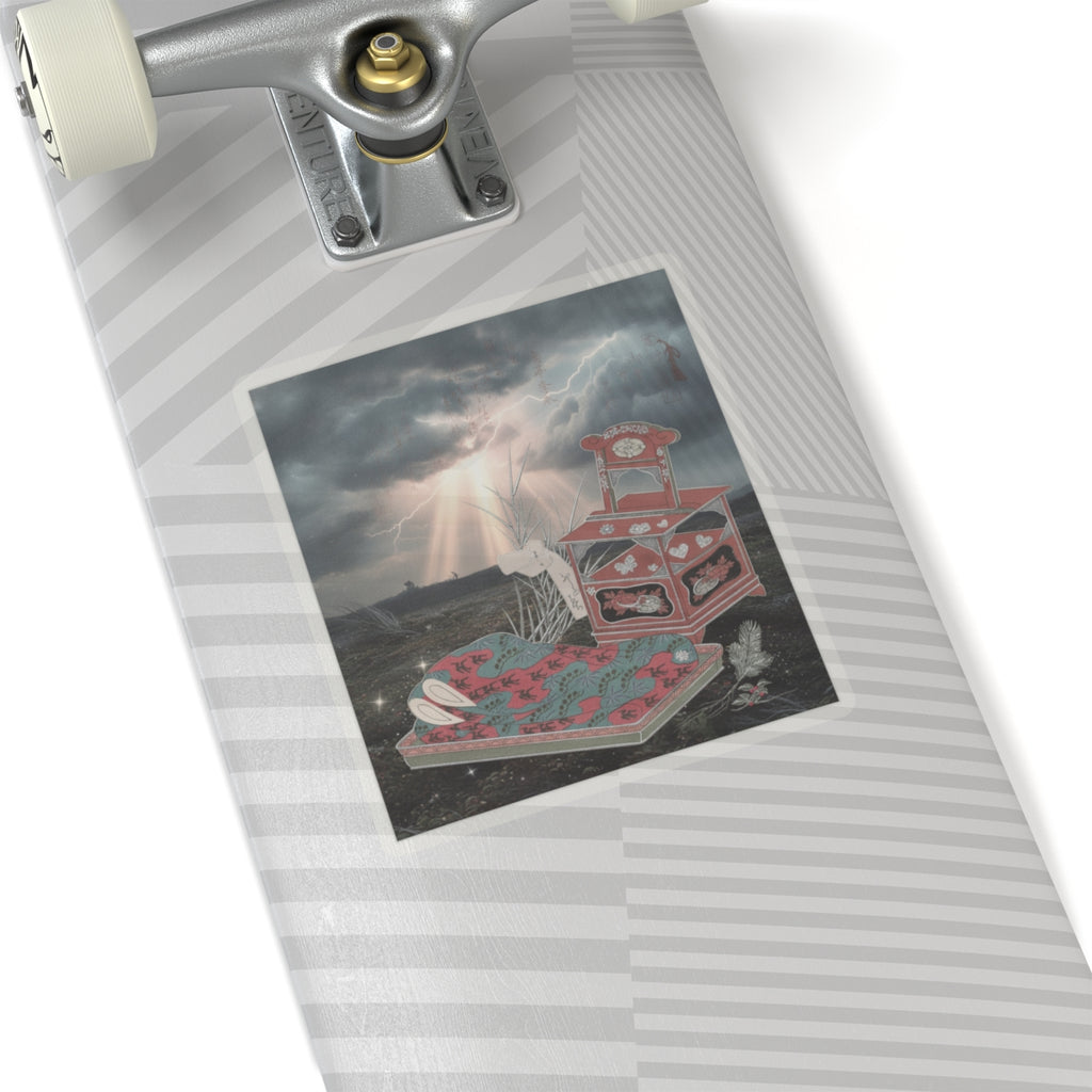 Dramatic Storm — Cabinet For The Toilet And Bed-Clothes — Kiss-Cut Sticker