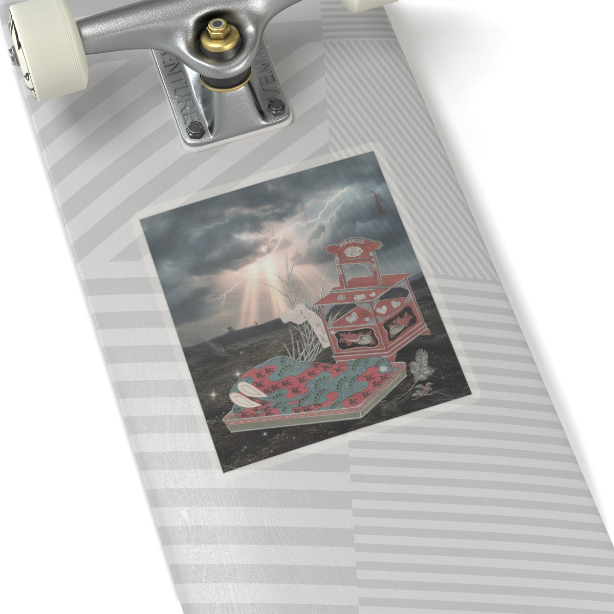 Dramatic Storm — Cabinet For The Toilet And Bed-Clothes — Kiss-Cut Sticker