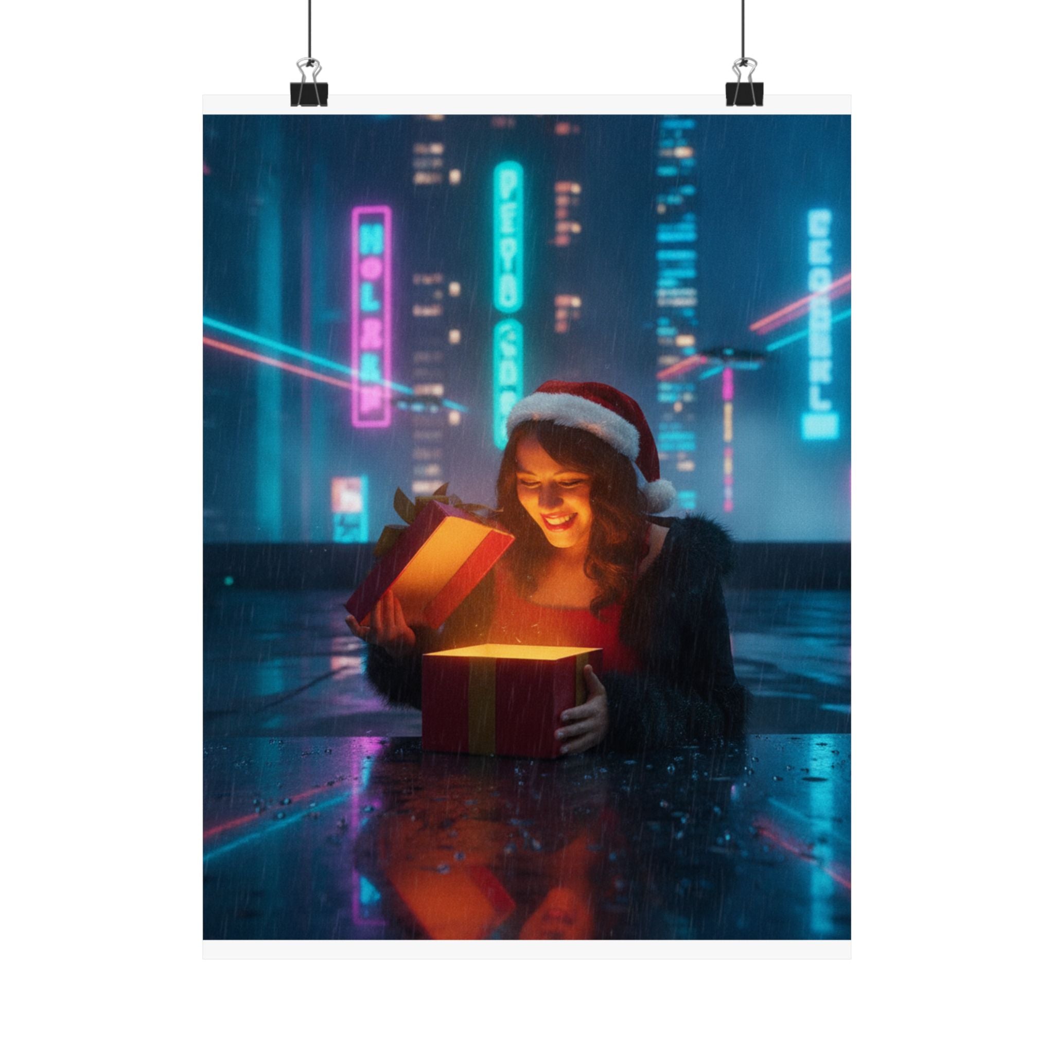 Neon Noir — Person — Matte Poster