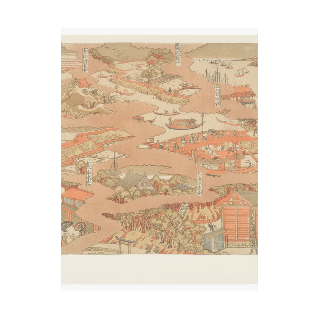 Watercolor — Edo Hakkei No Zu — Matte Poster