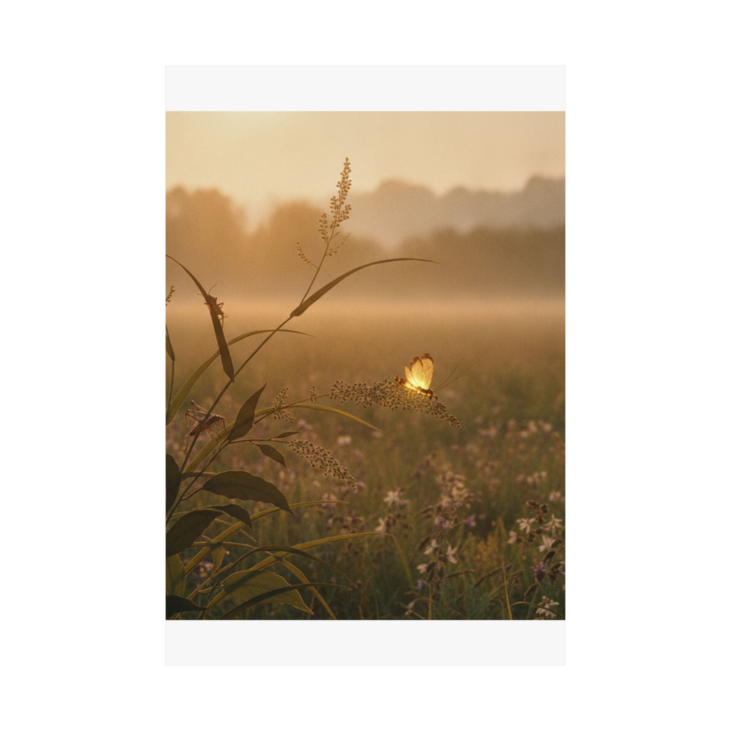 Scenic Nature — Tree Cricket (Matsumushi); Firefly (Hotaru), From The Picture Book Of Crawling C — Matte Poster