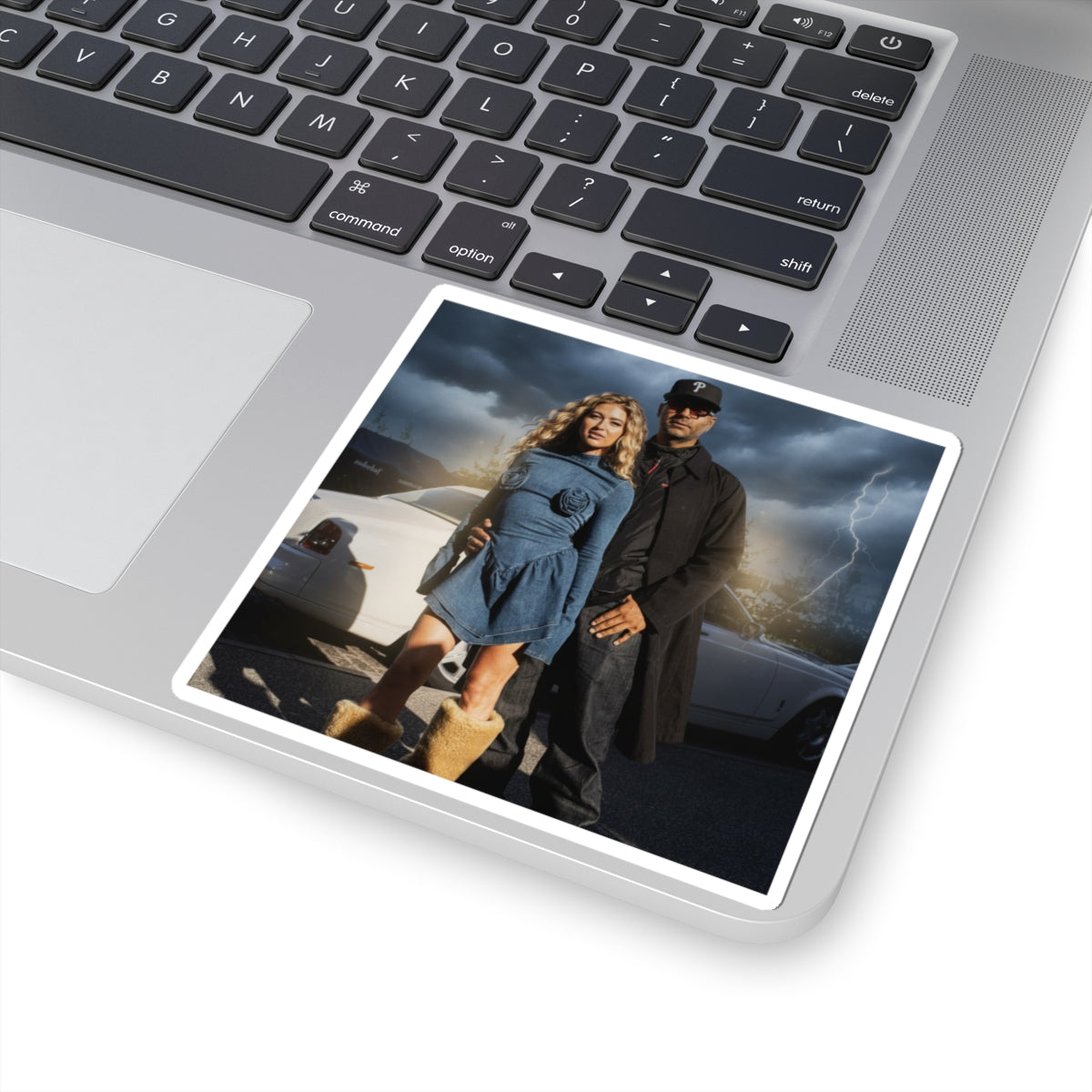 Dramatic Storm — Person — Kiss-Cut Sticker