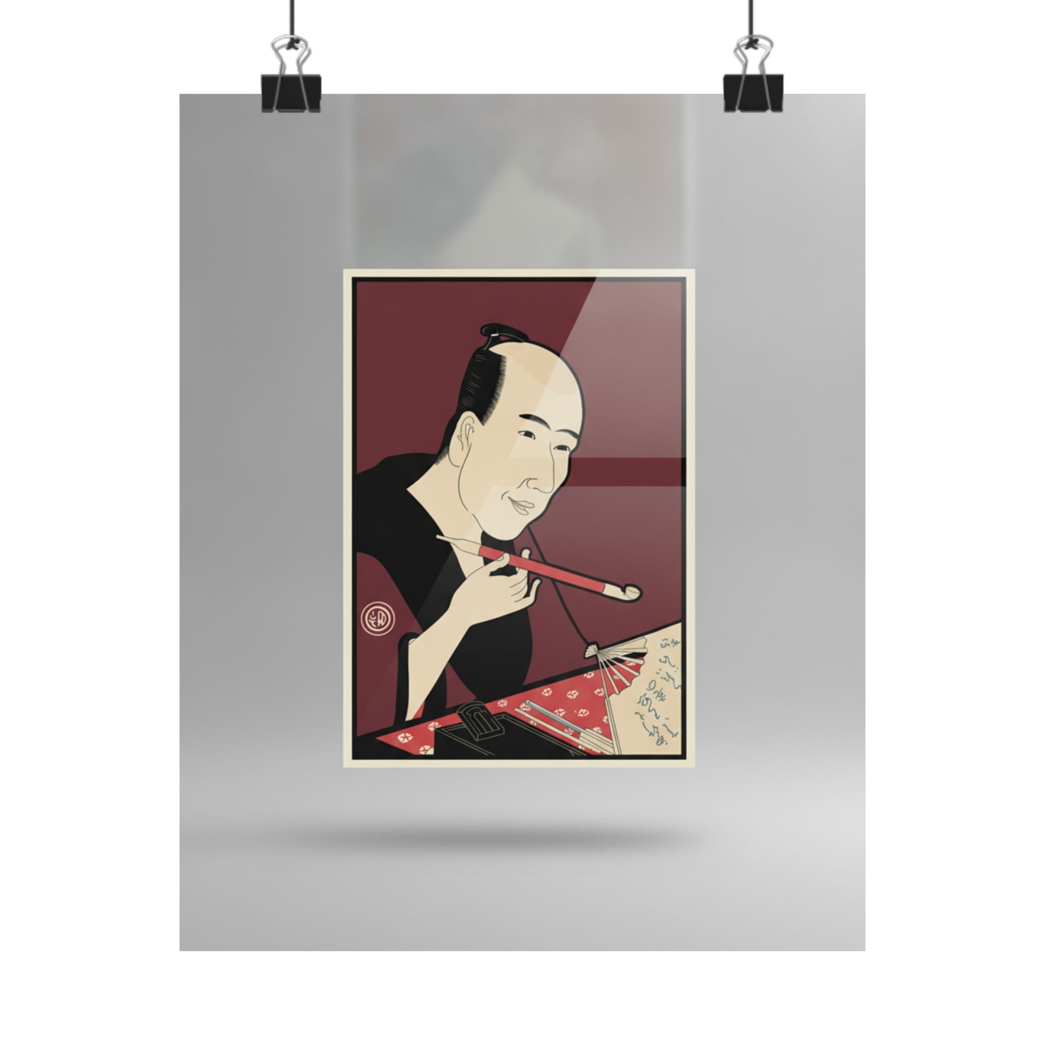 Product Marketing — The Writer Santō Kyōden (A.K.A. Kitao Masanobu) — Matte Poster