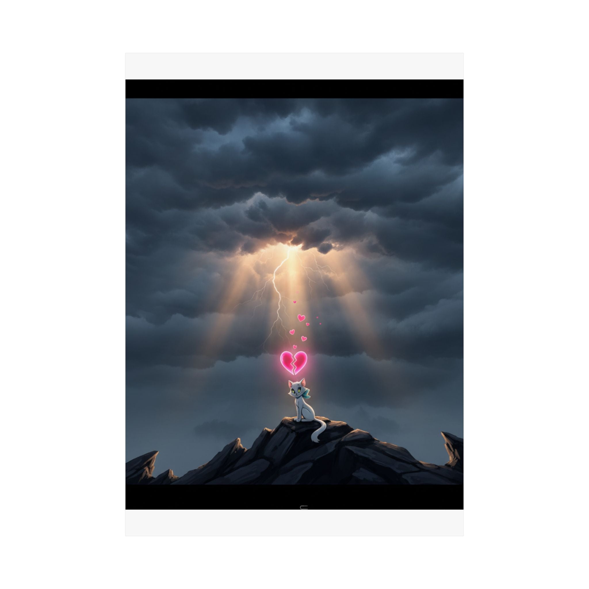Dramatic Storm — Cat — Matte Poster