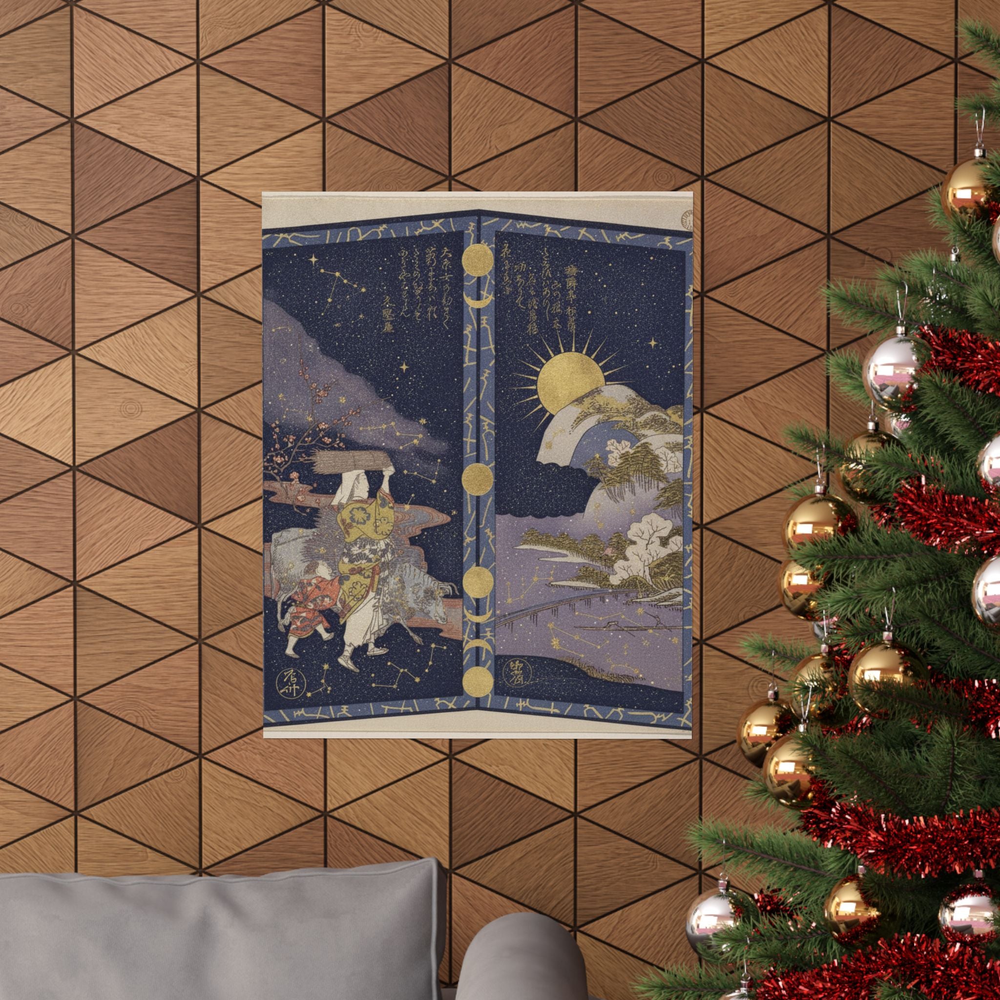 Celestial — Surimono In Shape Of Small Twofold Screen — Matte Poster