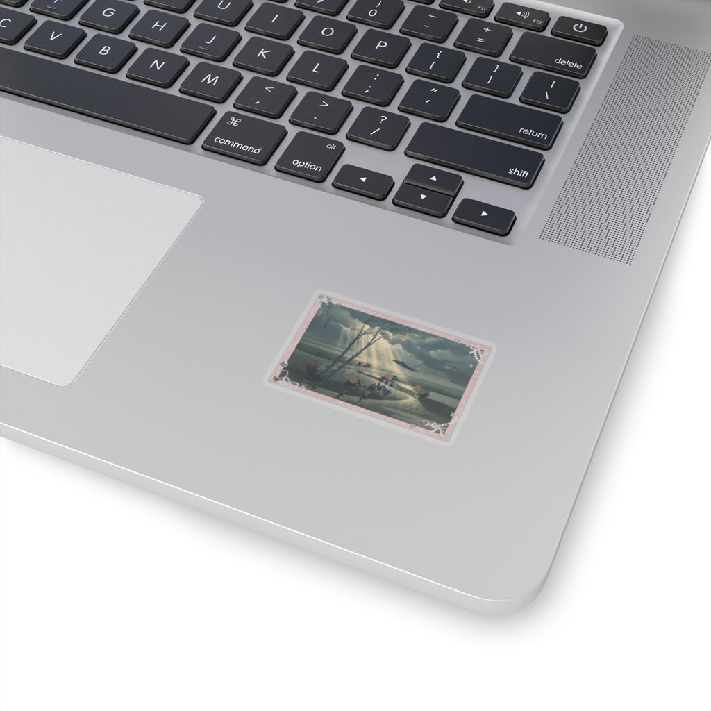 Dramatic Storm — Ejiri In Suruga Province (Sunshū Ejiri), From The Series Thirty-Six Views Of Mou — Kiss-Cut Sticker