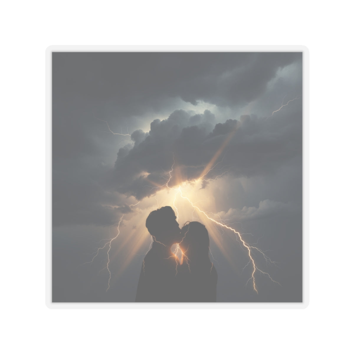 Dramatic Storm — Person — Kiss-Cut Sticker