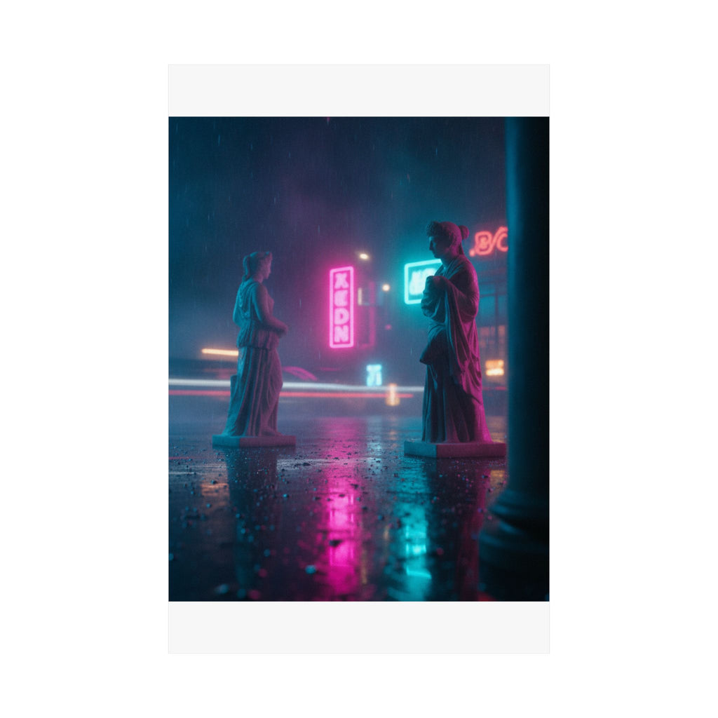 Neon Noir — Person — Matte Poster