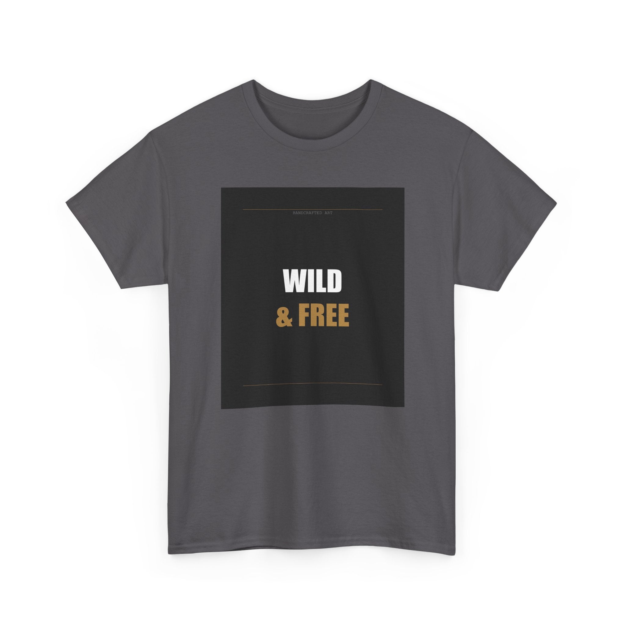 Wild & Free Two-Tone Minimal Typography Graphic Tee