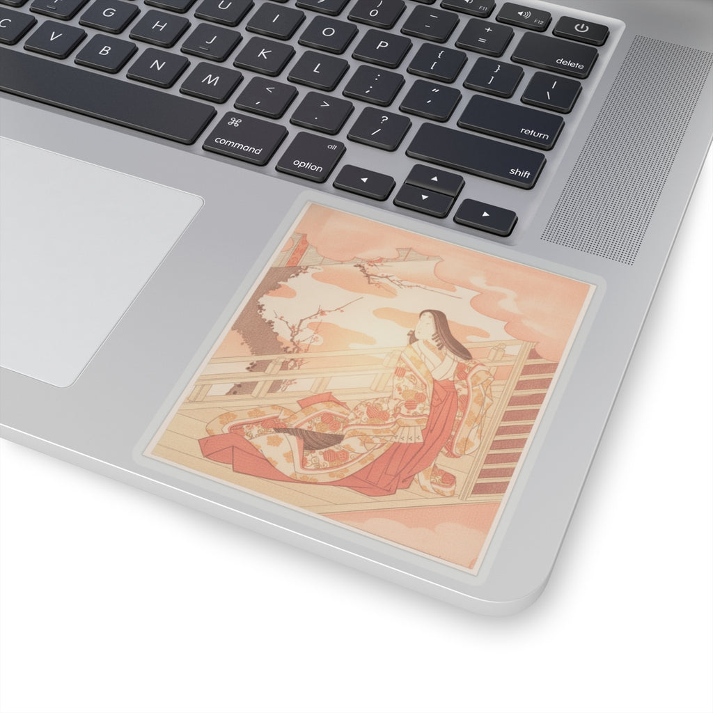 Southern Sunset — Court Lady Praising The Plum Blossom — Kiss-Cut Sticker