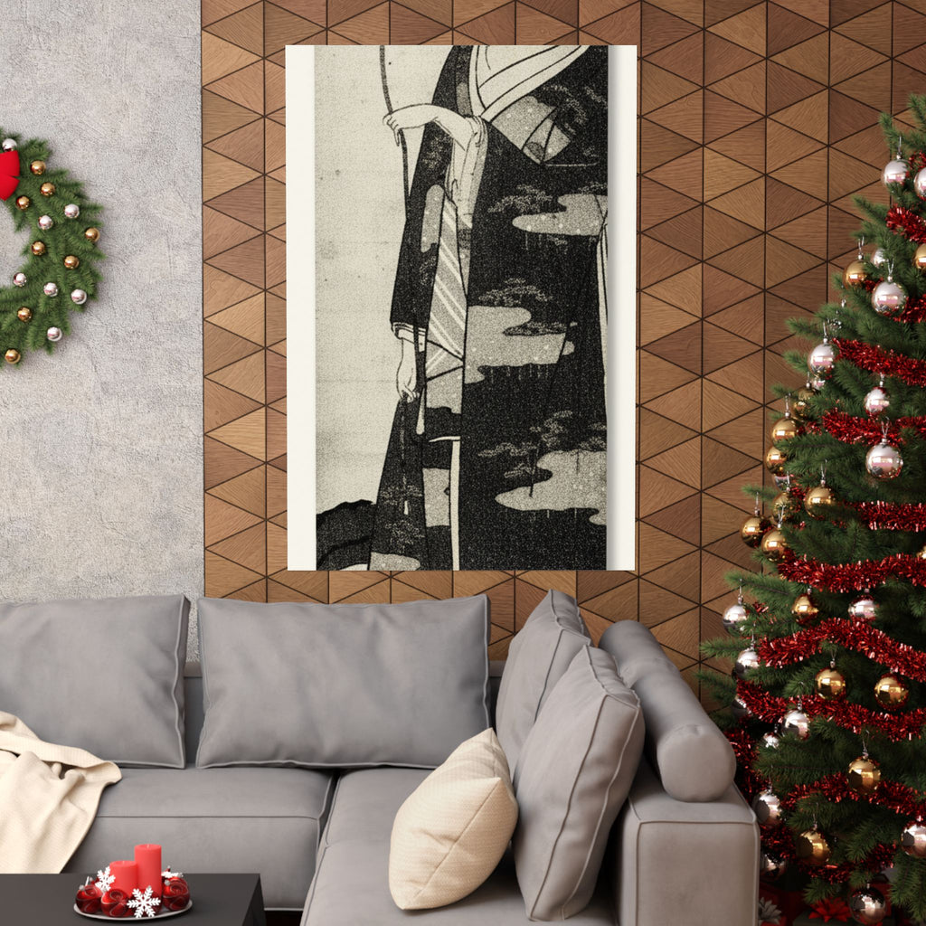 Ecommerce Main — A Woman Playing With A Monkey Which Has Climbed A Tree — Matte Poster