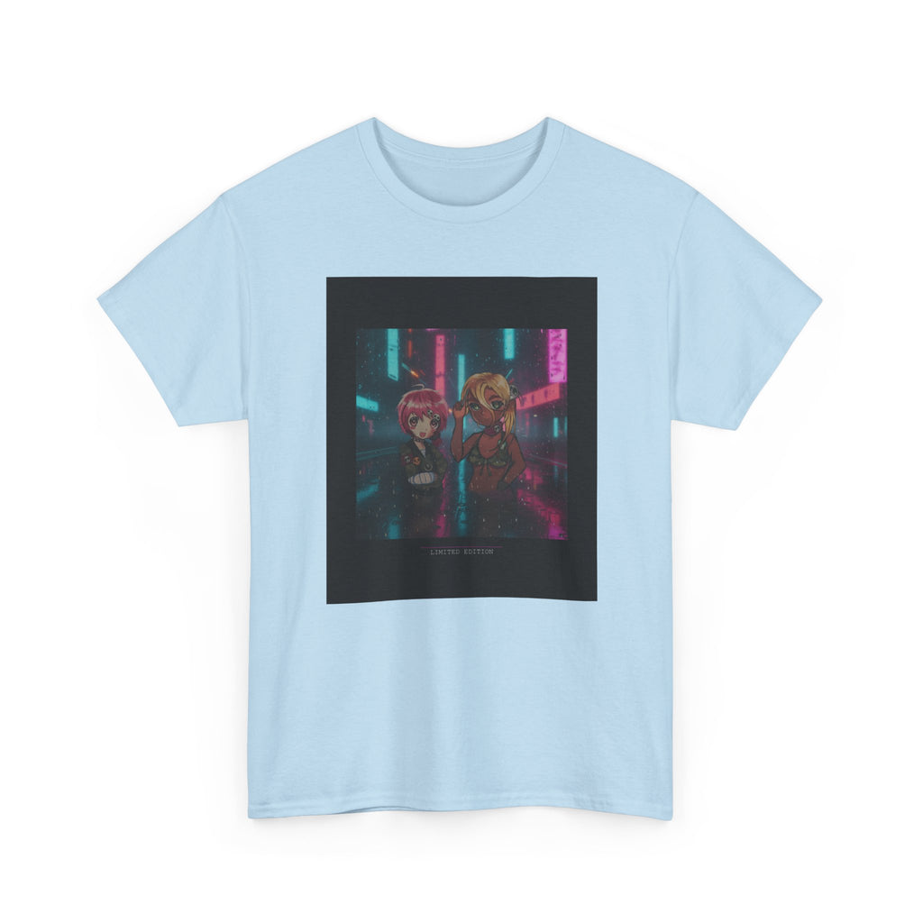 Neon Alley Anime Duo Cyberpunk Night Graphic Tee