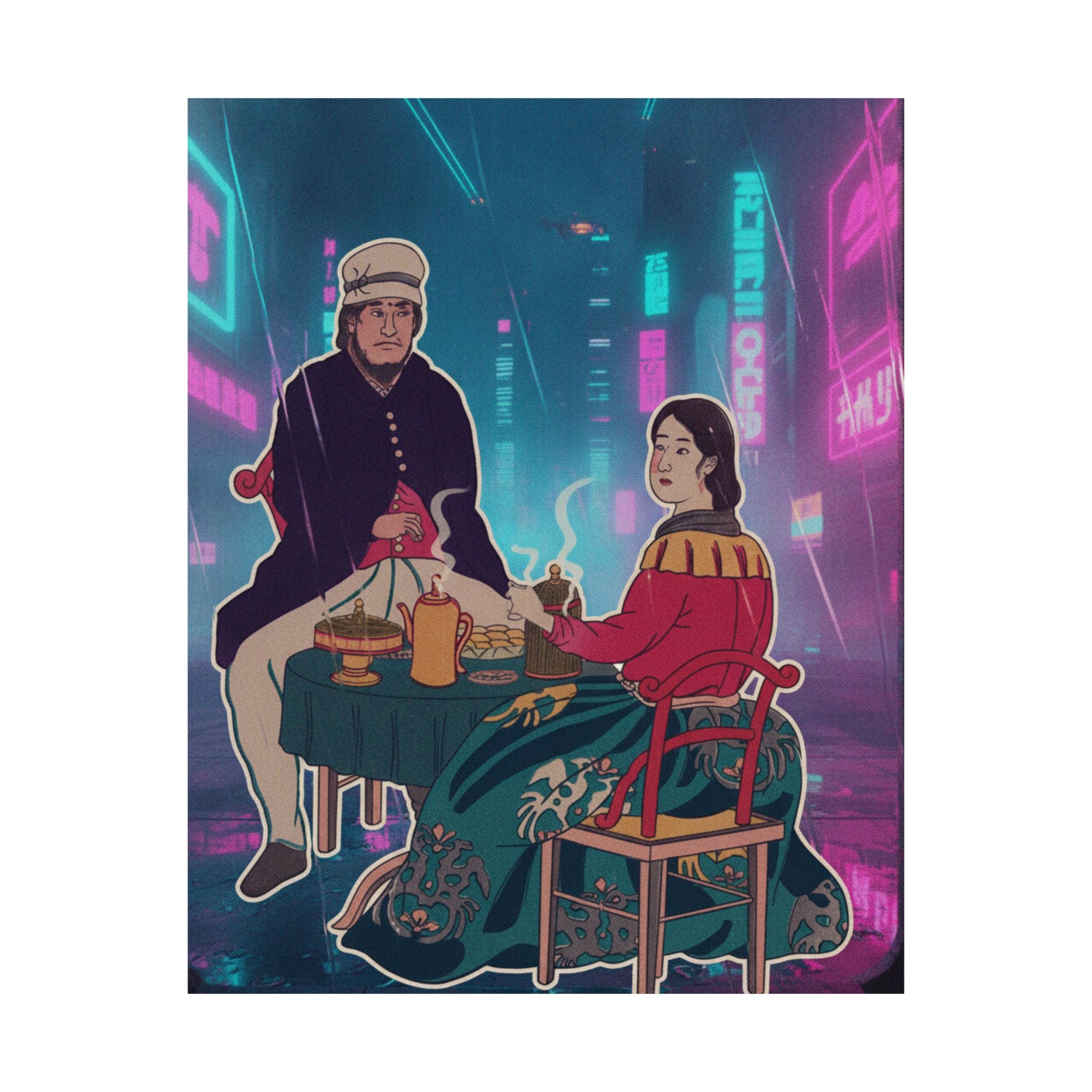 Neon Noir — Amerikajin — Matte Poster