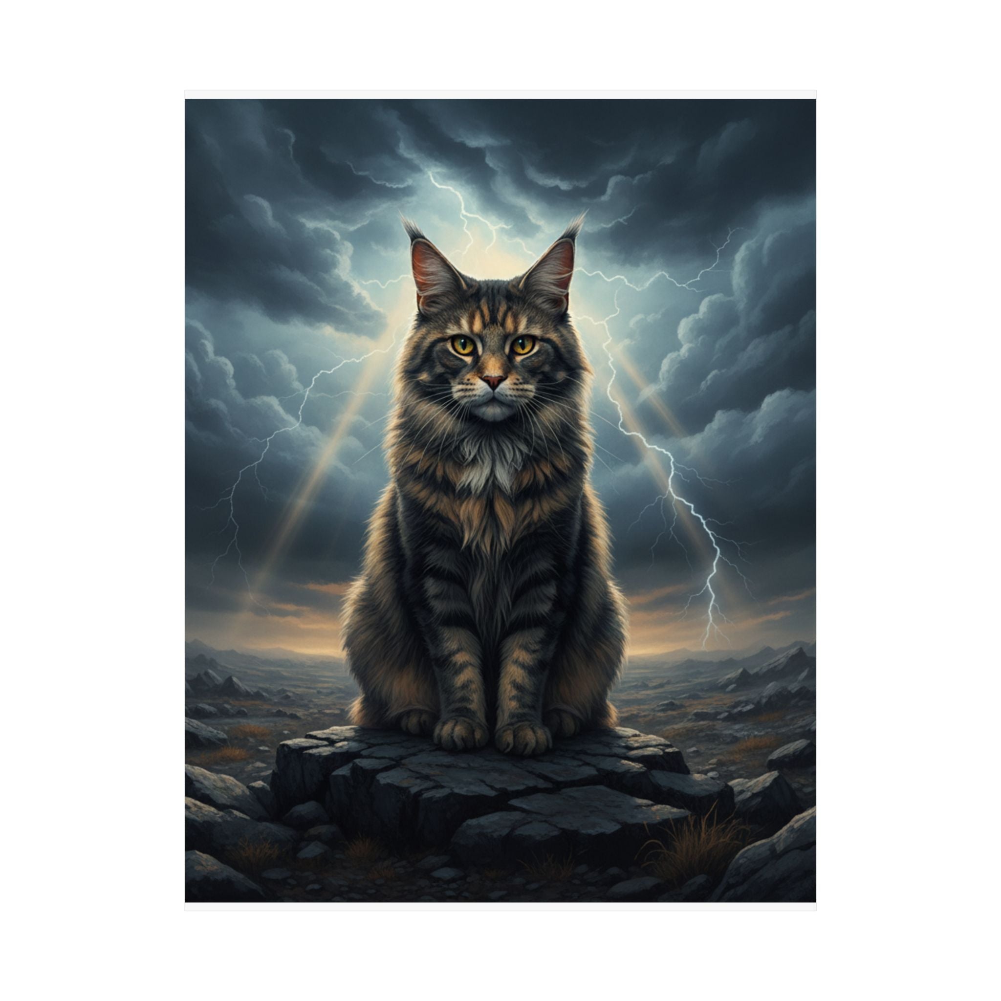 Dramatic Storm — Cat — Matte Poster