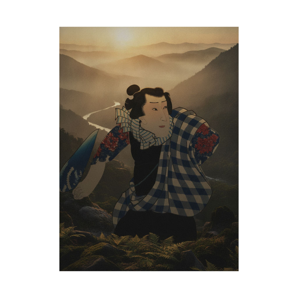 Scenic Nature — Ichimura Takenojō V As Yukanba Kozō Kichiza, From A Modern Water Margin (Kinsei  — Matte Poster