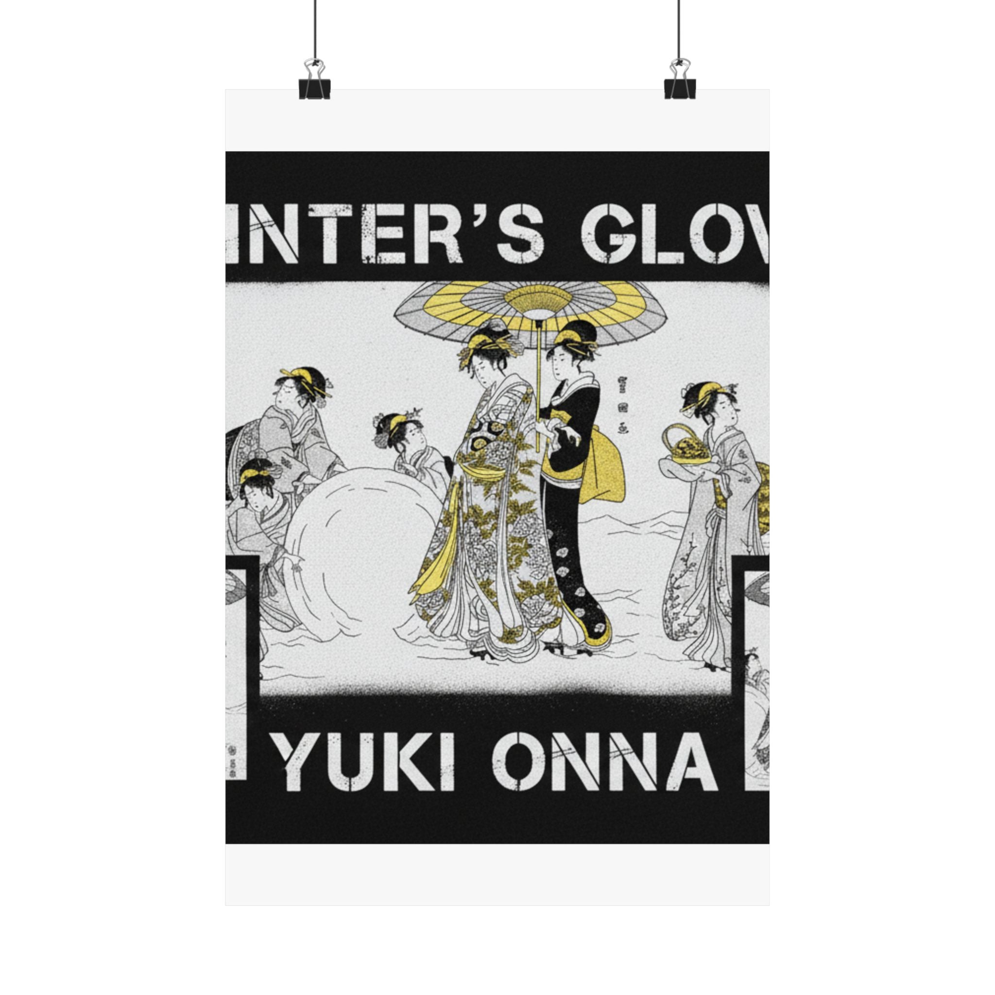 Streetwear Collage — Courtesans And Attendants Making A Giant Snowball — Matte Poster