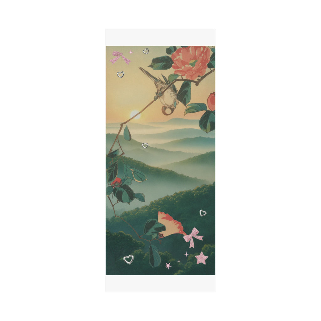Scenic Nature — Camellia And Bullfinch — Matte Poster