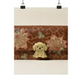 Product Marketing — Leather Purse With A Buckle In The Shape Of A Puppy — Matte Poster