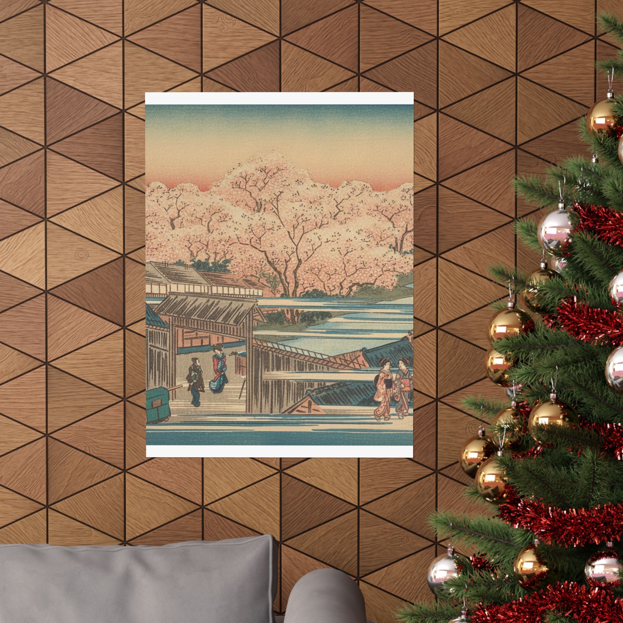 Scenic Nature — Morning Cherries At Yoshiwara — Matte Poster