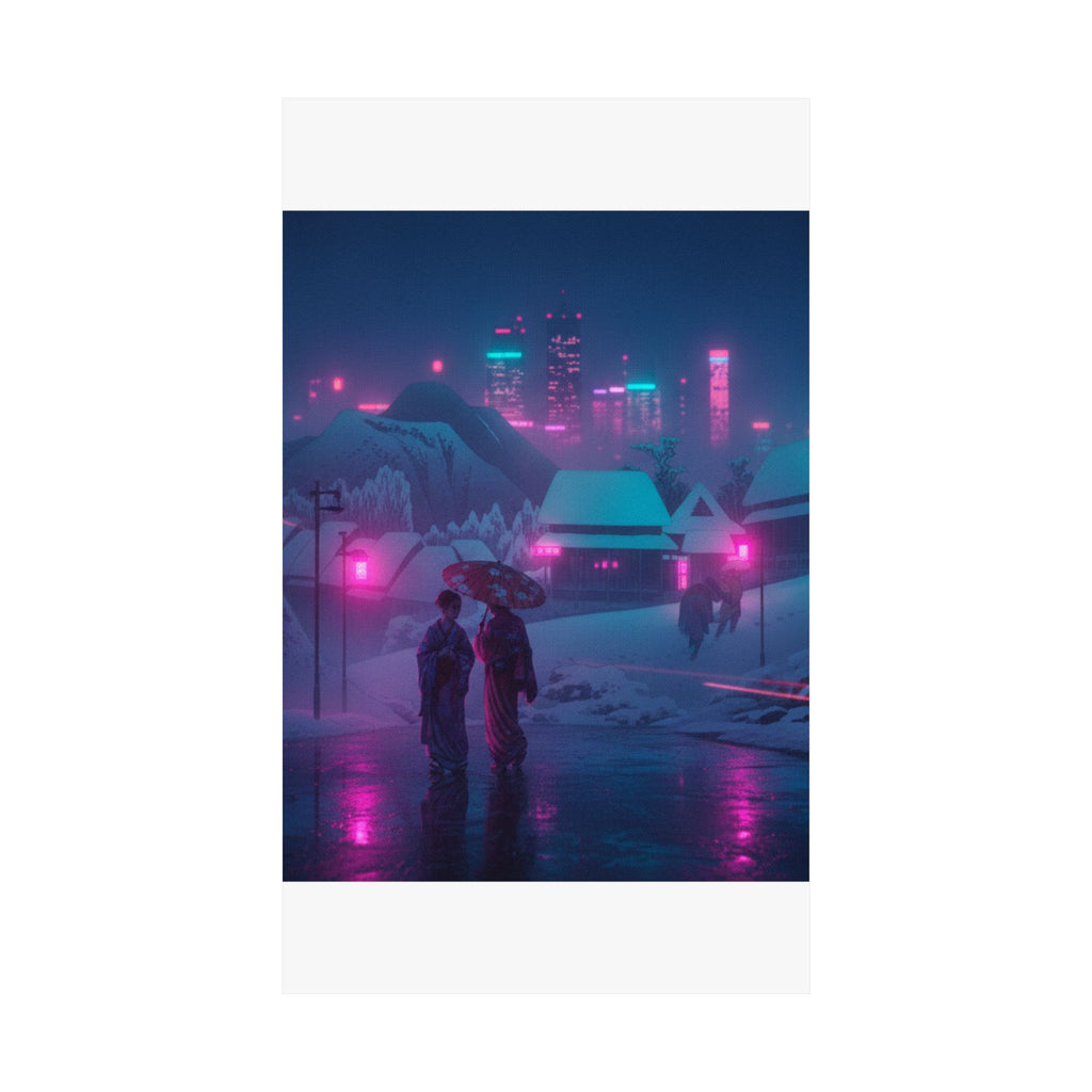 Neon Noir — Evening Snow — Matte Poster