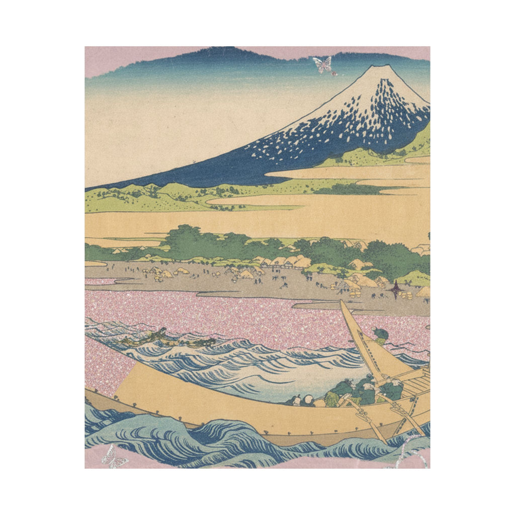 Scenic Nature — Tago Bay Near Ejiri On The Tōkaidō (Tōkaidō Ejiri Tago No Ura Ryaku Zu), From Th — Matte Poster