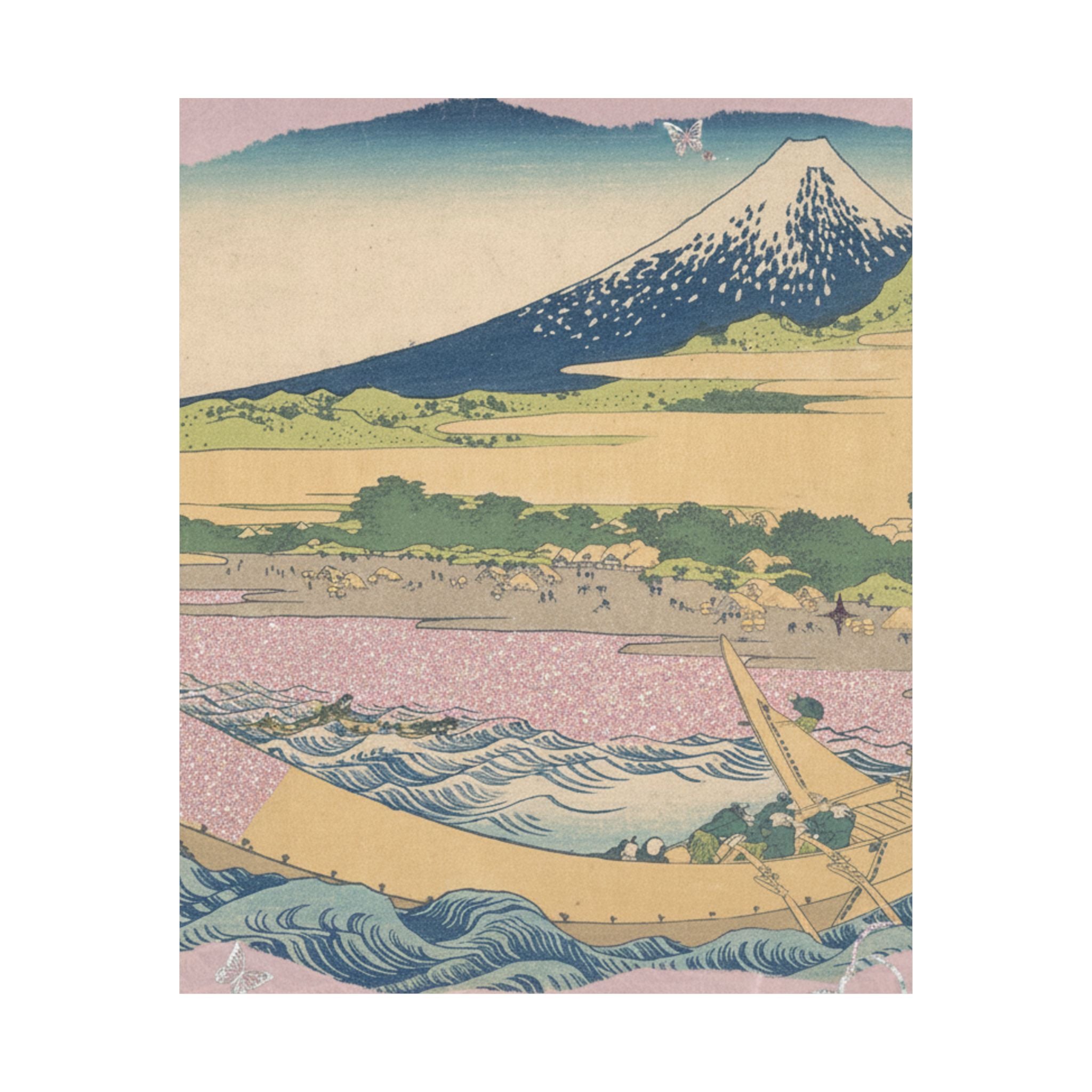 Scenic Nature — Tago Bay Near Ejiri On The Tōkaidō (Tōkaidō Ejiri Tago No Ura Ryaku Zu), From Th — Matte Poster