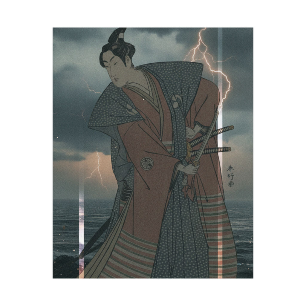 Dramatic Storm — The Third Segawa Kikunojo In The Role Of Oboshi Rikiya — Matte Poster