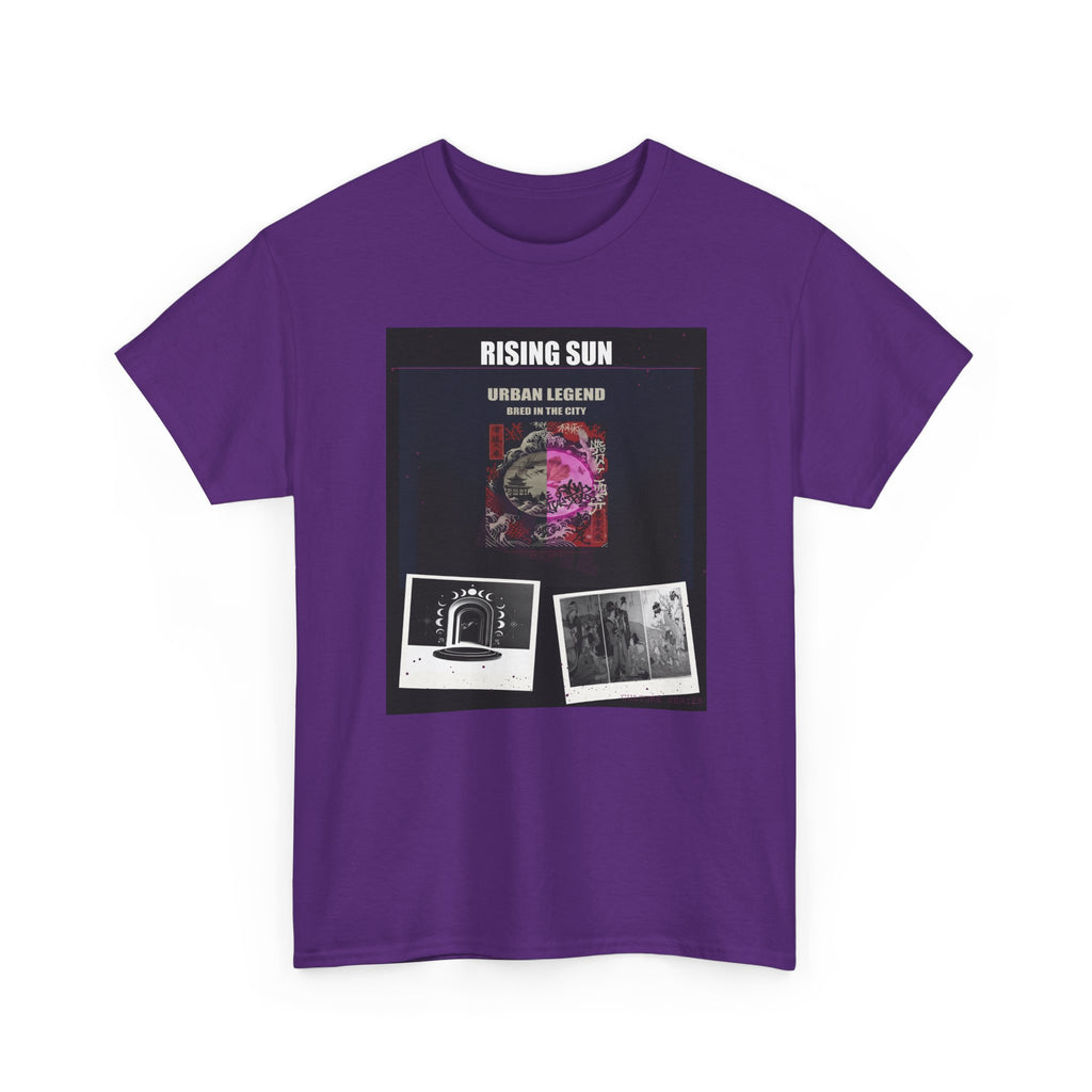 RISING SUN Magenta Night Poster Collage Graphic Tee