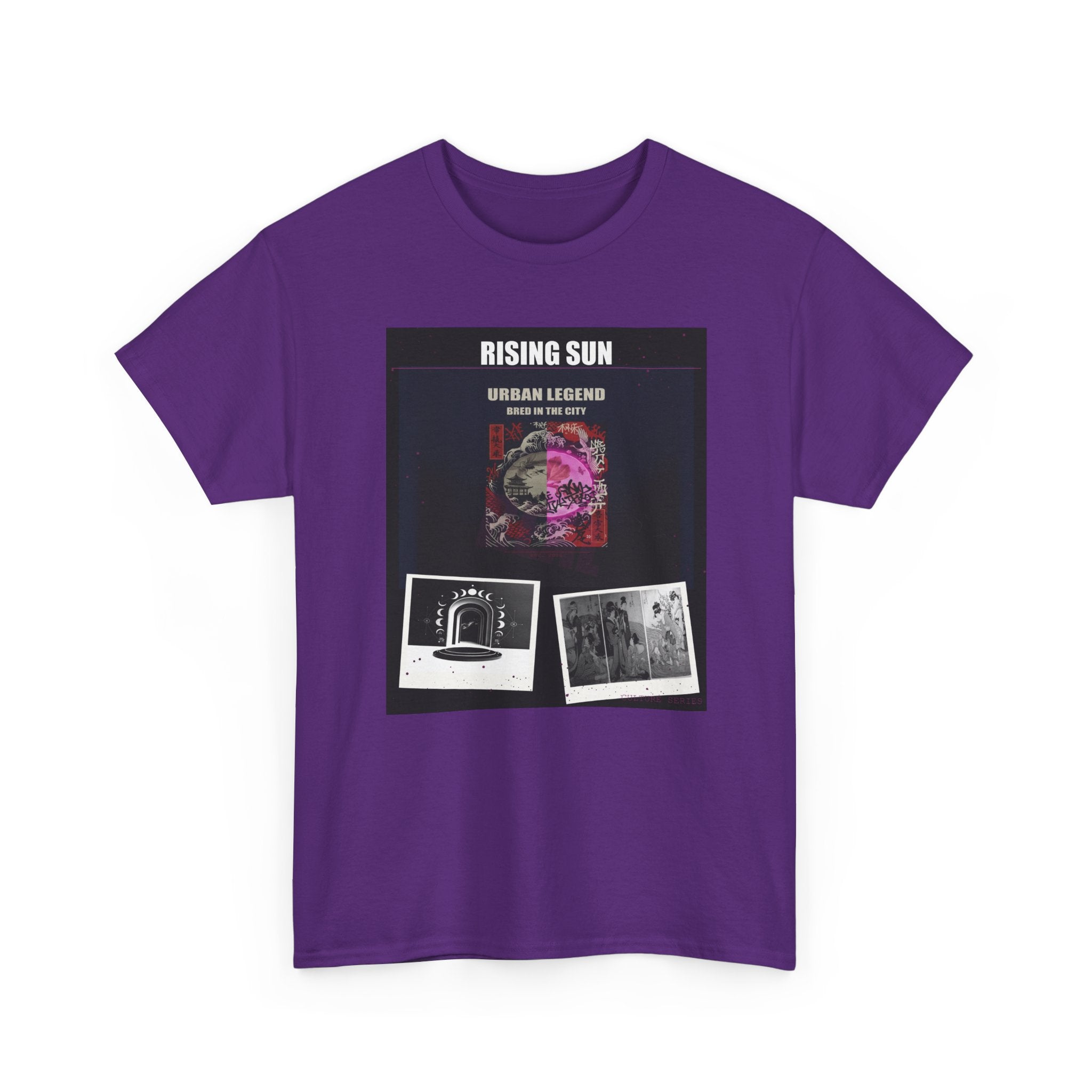 RISING SUN Magenta Night Poster Collage Graphic Tee