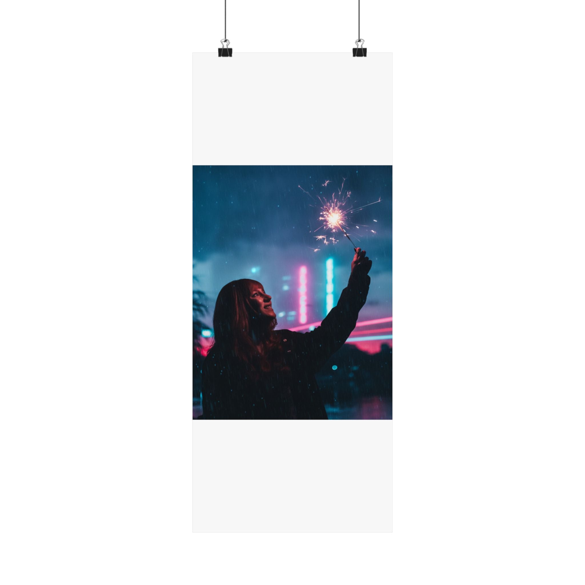 Neon Noir — Person — Matte Poster