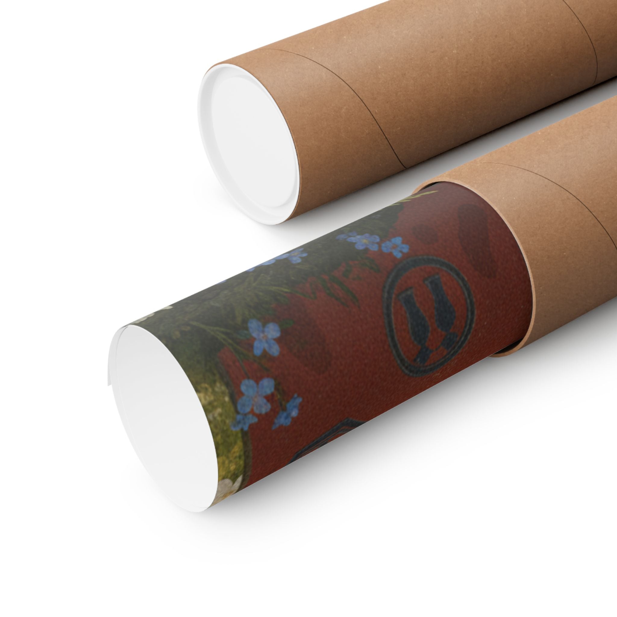 Scenic Nature — Red Lacquer Box And Water-Pot — Matte Poster