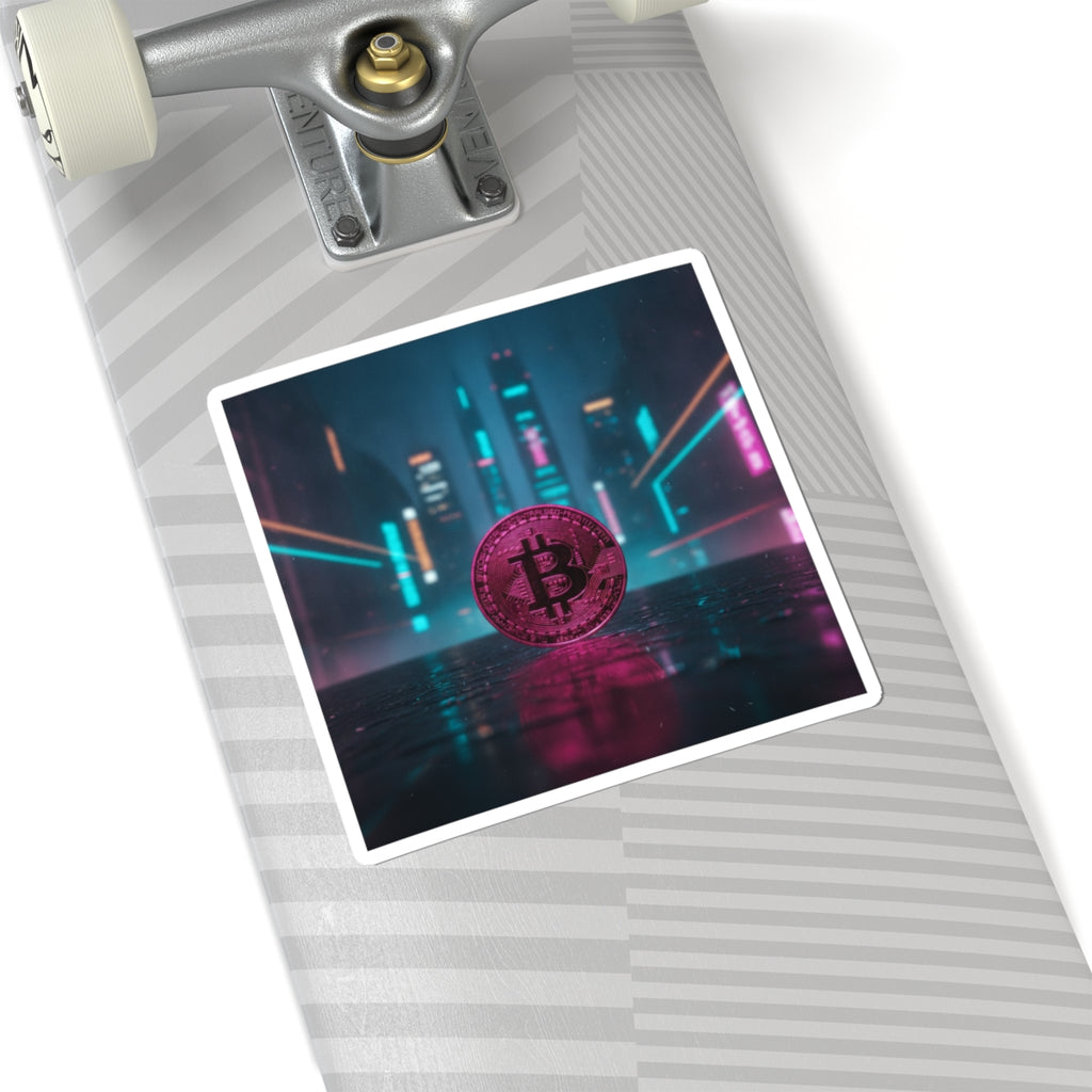 Neon Noir — Coin — Kiss-Cut Sticker