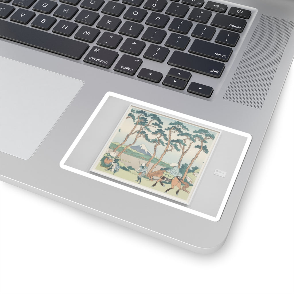 Watercolor — Hodogaya On The Tōkaidō (Tōkaidō Hodogaya), From The Series Thirty-Six Views Of  — Kiss-Cut Sticker
