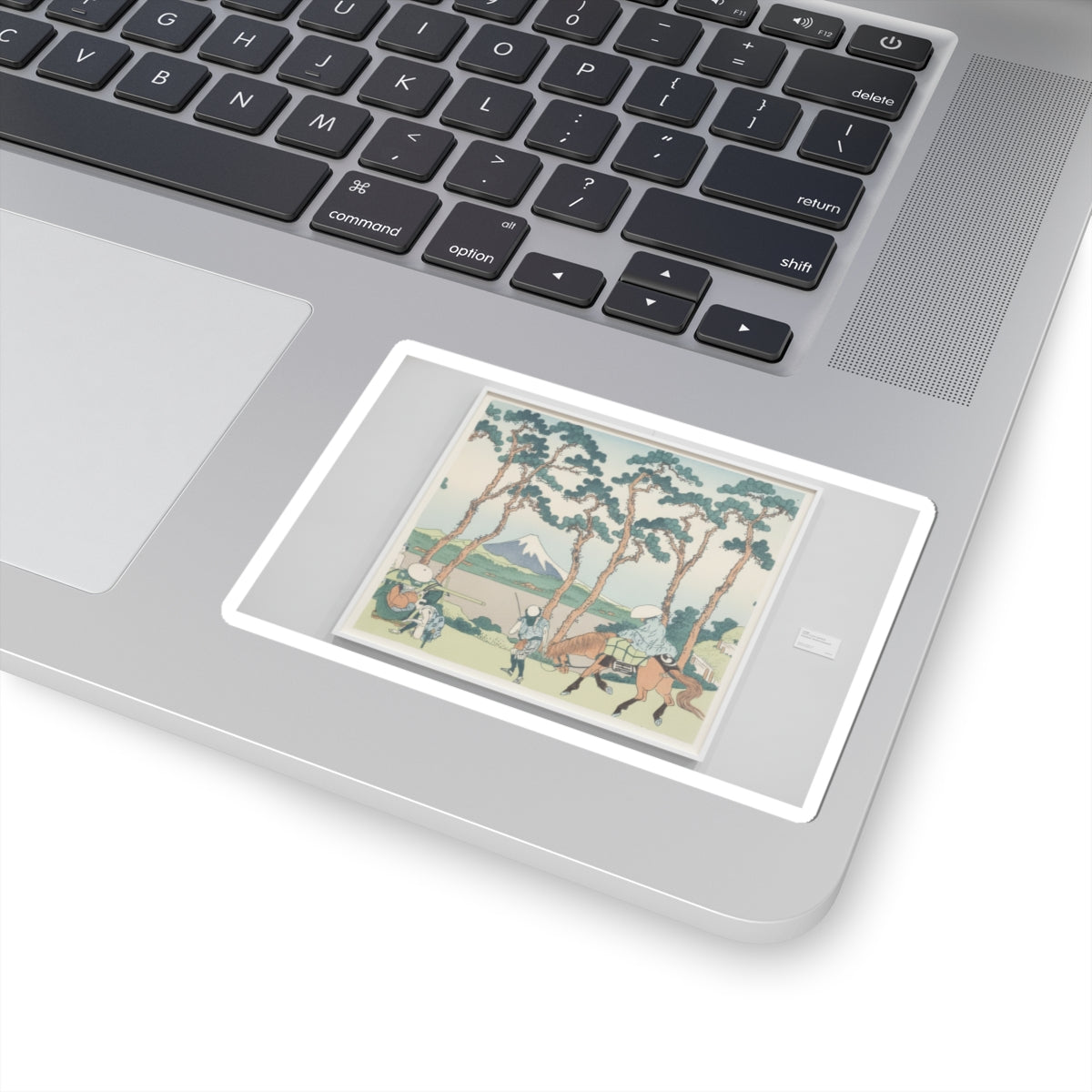 Watercolor — Hodogaya On The Tōkaidō (Tōkaidō Hodogaya), From The Series Thirty-Six Views Of  — Kiss-Cut Sticker